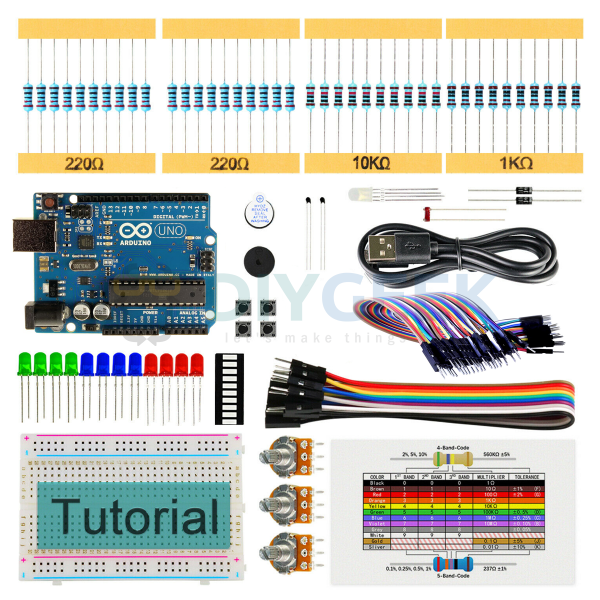Diygeek Basic Starter Kit for Arduino Uno R3 – Geekshop.LK